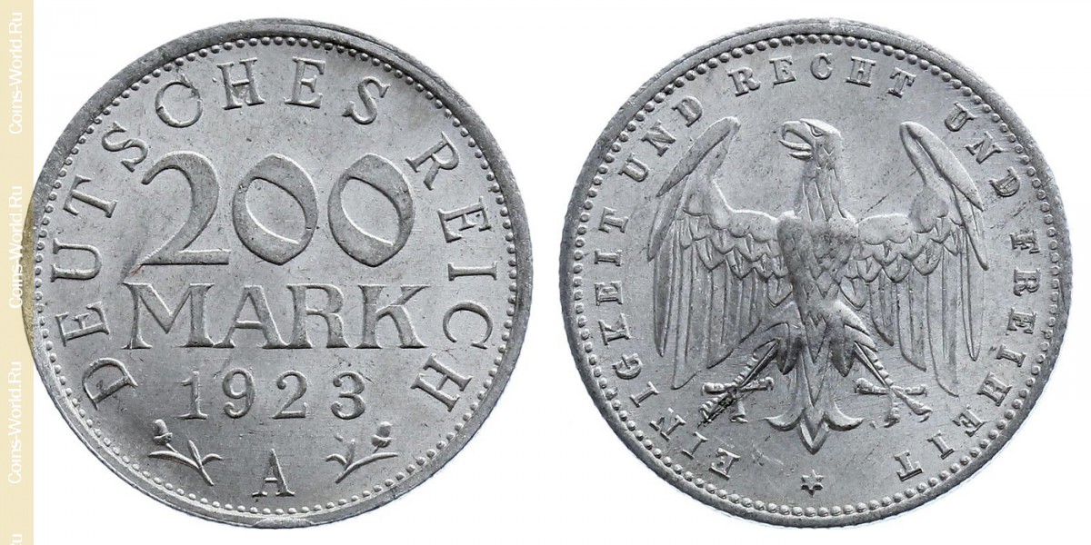 200 marcos 1923 A, Alemania