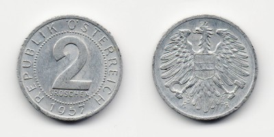 2 гроша 1957 года