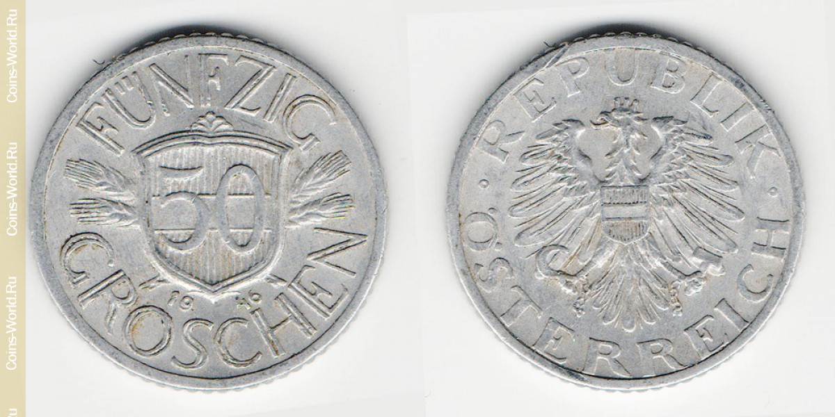 50 groschen 1946, Áustria
