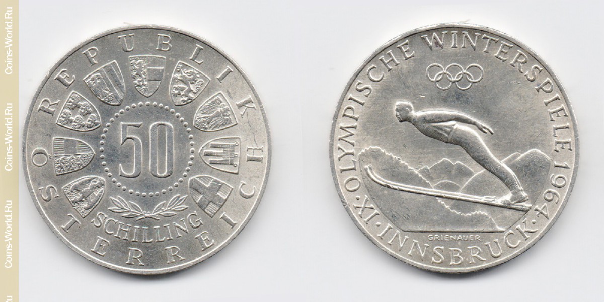 50 schilling 1964, Áustria