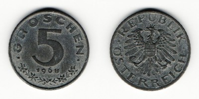 5 groschen 1968
