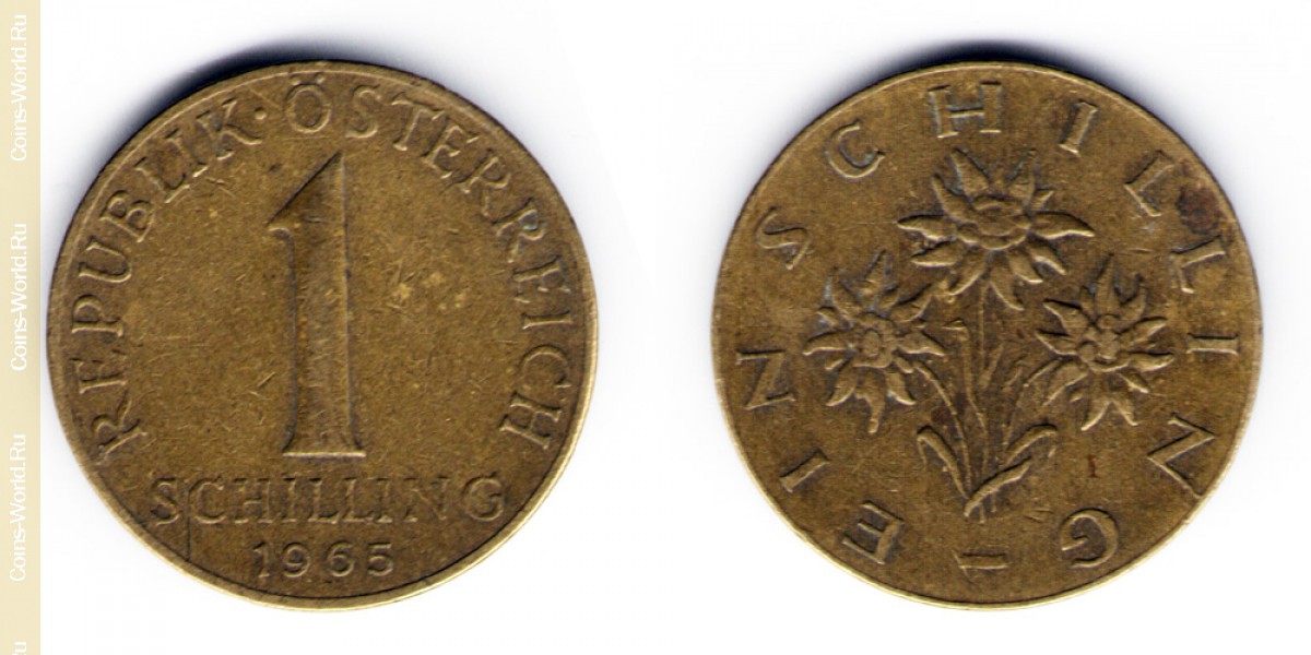 1 shilling de 1965, Áustria