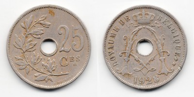 25 сантимов 1928 года 