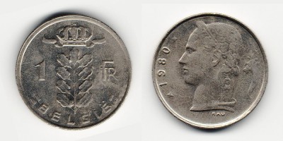 1 франк 1980 года 