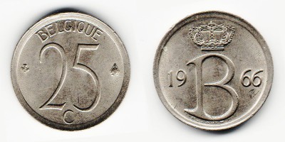 25 Centime 1966