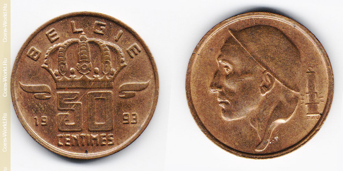 50 céntimos 1993, Bélgica