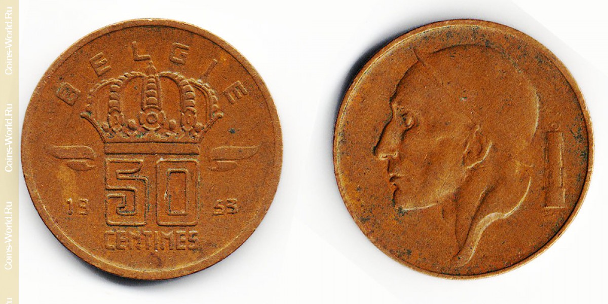 50 cêntimos 1953, Bélgica