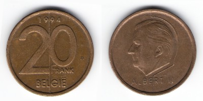 20 francos 1994