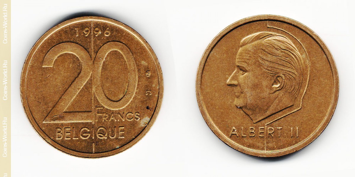 20 francs 1996 Belgium