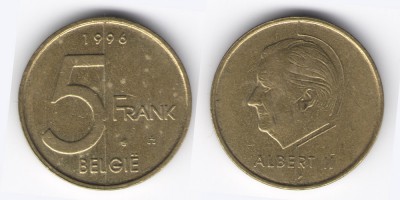 5 франков 1996 год