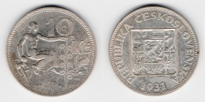 10 крон 1931 года
