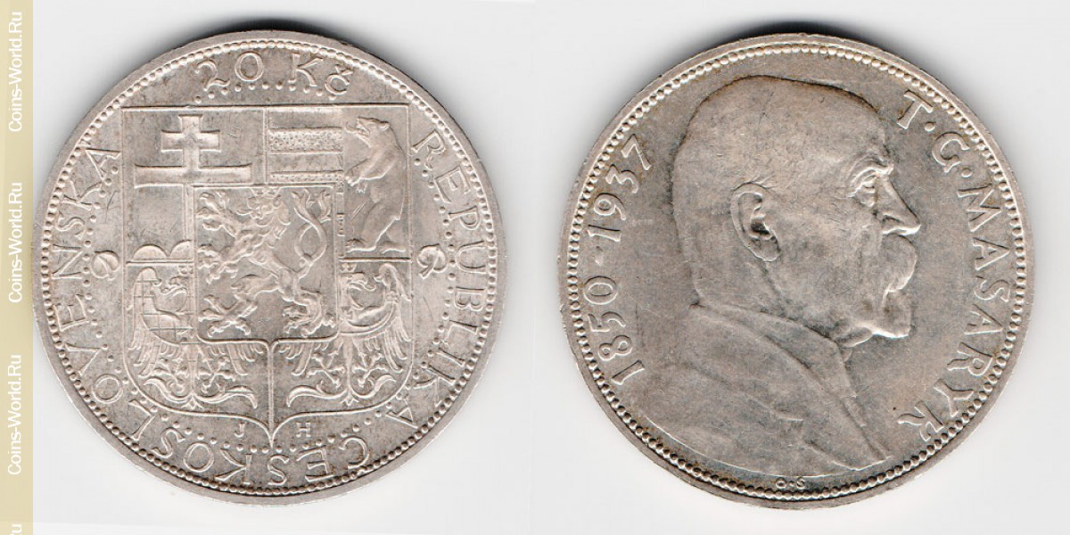 20 coronas 1937, Republica checa