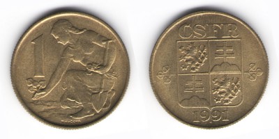 1 coroa 1991