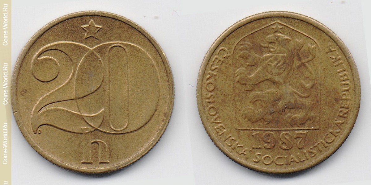 20 halers, 1987, Czech Republic