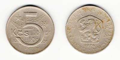 5 korun 1974
