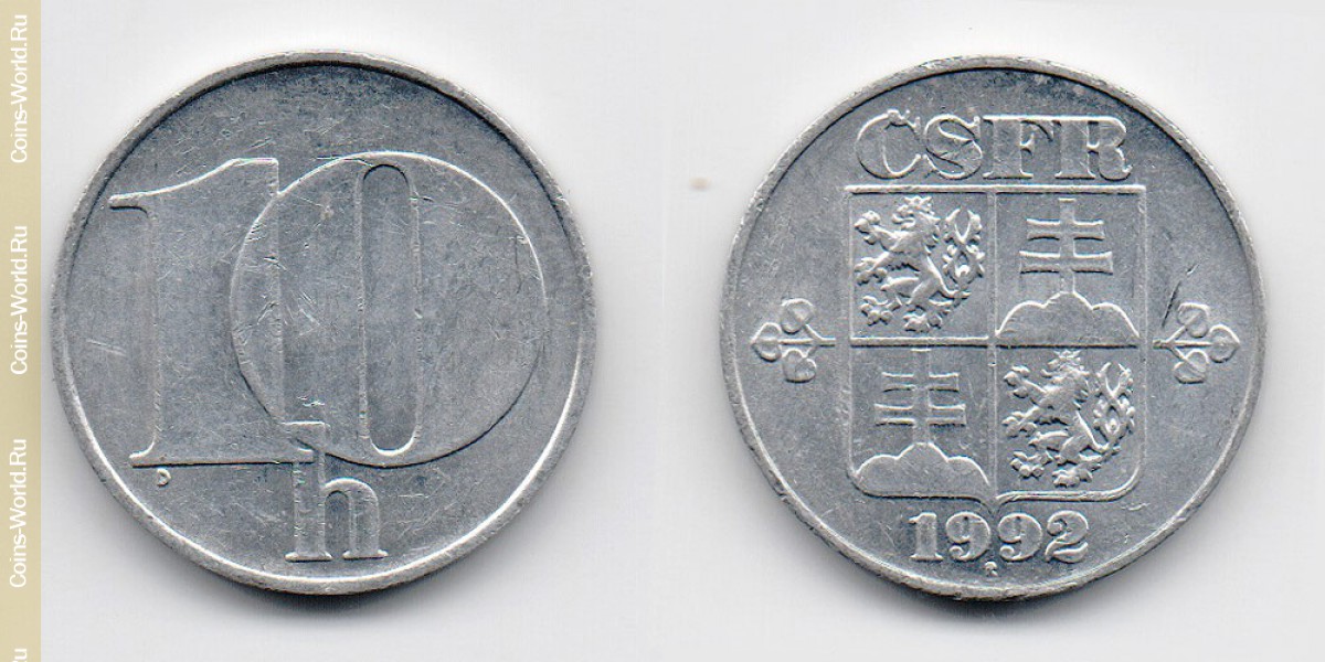 10 геллеров 1992 года Чехия
