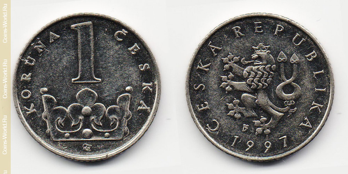 1 coroa 1997, República Checa