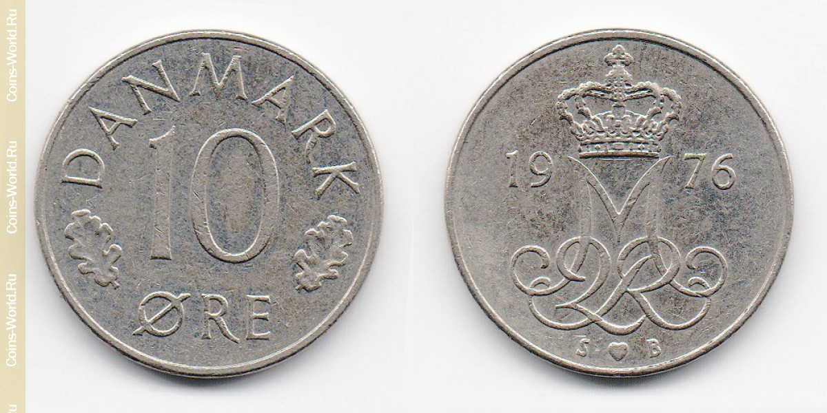 10 ore 1976 Denmark-Coin: 10 ore 1976 , the country Denmark, the catalog description, the value of the coin. The rate is subject to state collectible coins.