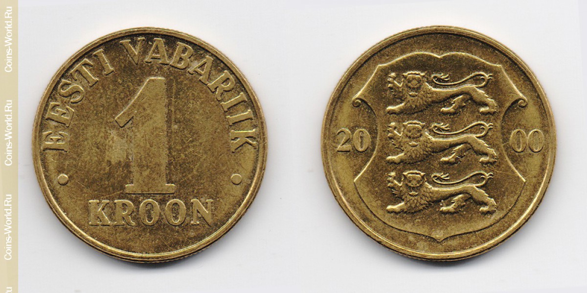 1 coroa 2000, Estónia