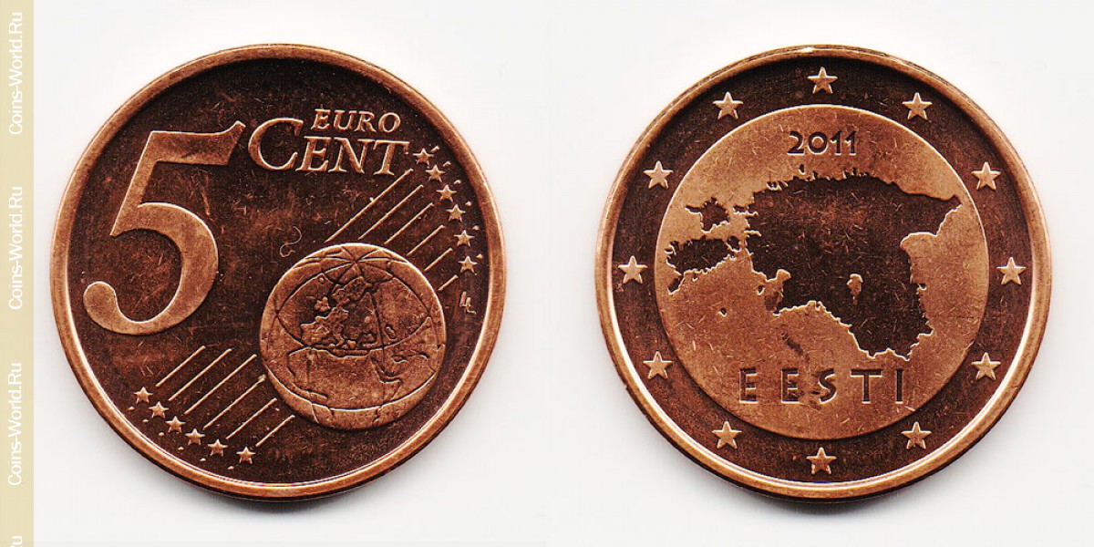 5 euro cent 2011 Estonia