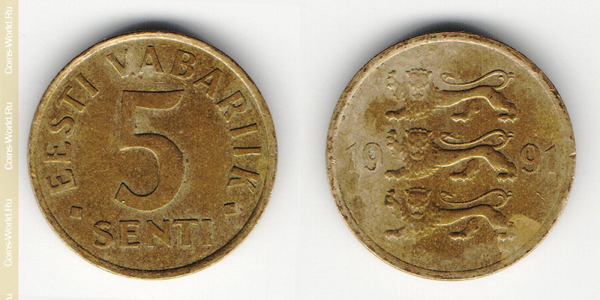 5 Cent 1991 Estland