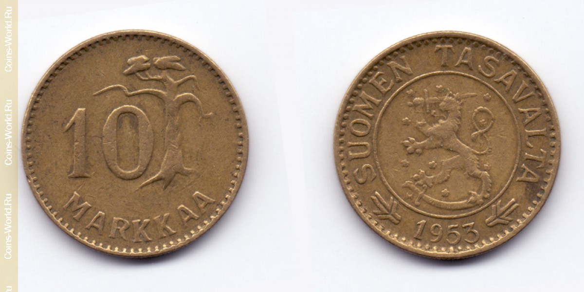 10 markkaa 1953 Finland
