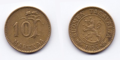 10 markkaa 1953