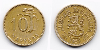 10 markkaa 1955