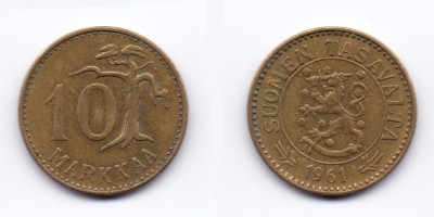 10 markkaa 1961