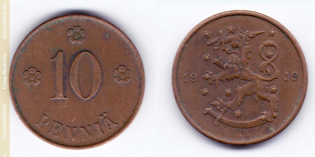 10 пенни 1919 года Финляндия