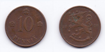 10 пенни 1920 года