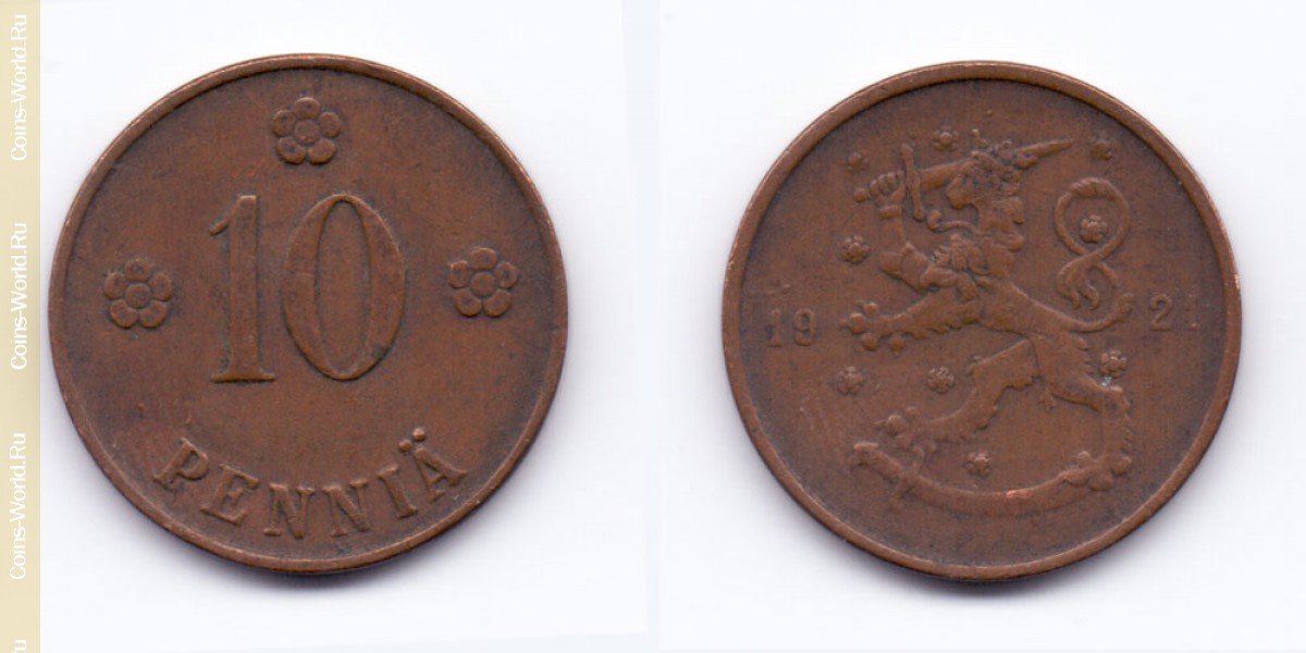 10 penniä 1921, Finlândia