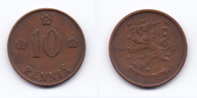 10 penniä 1921