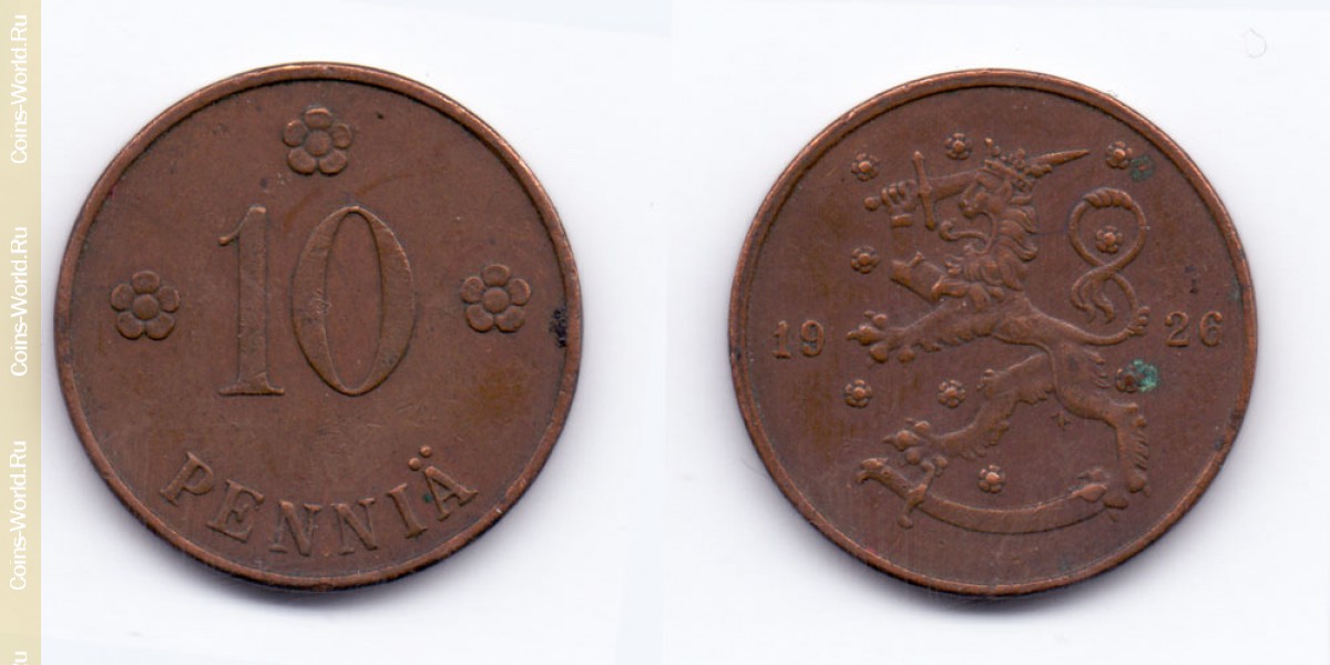 10 penniä 1926, Finlândia
