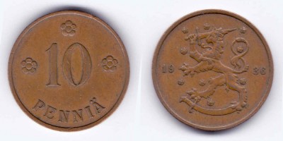 10 penniä 1936