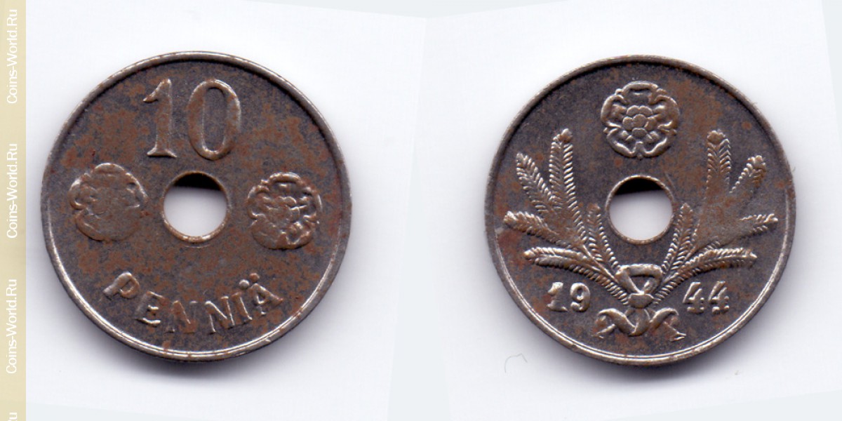 10 пенни 1944 года Финляндия
