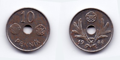10 пенни 1944 года