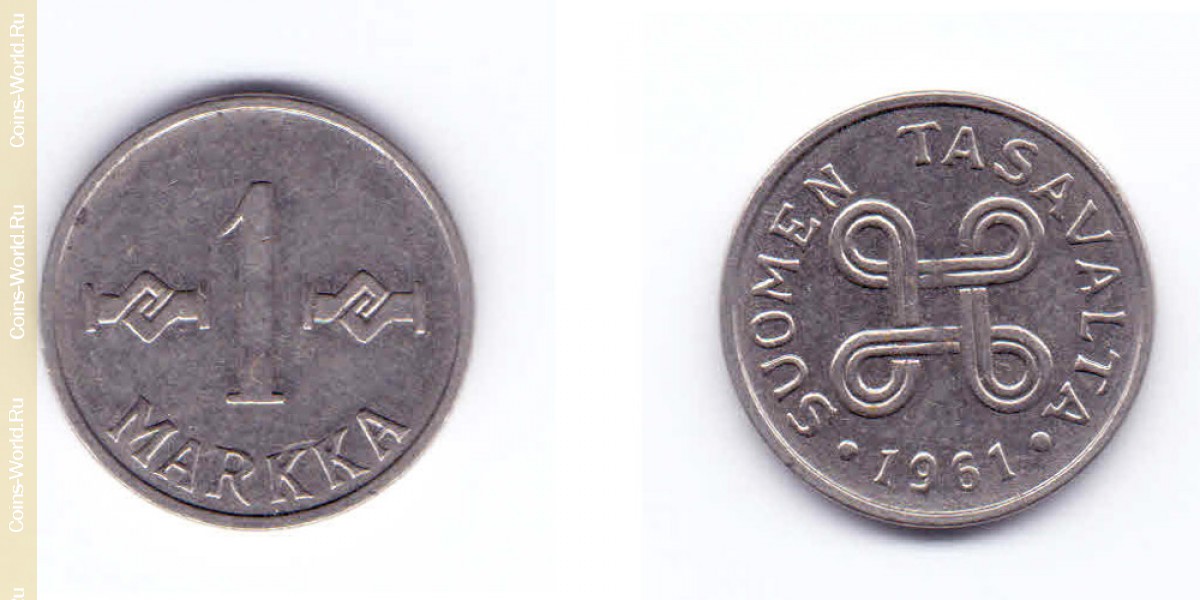 1 марка 1961 года Финляндия