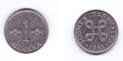 1 марка 1961 года