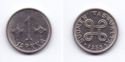 1 марка 1955 года