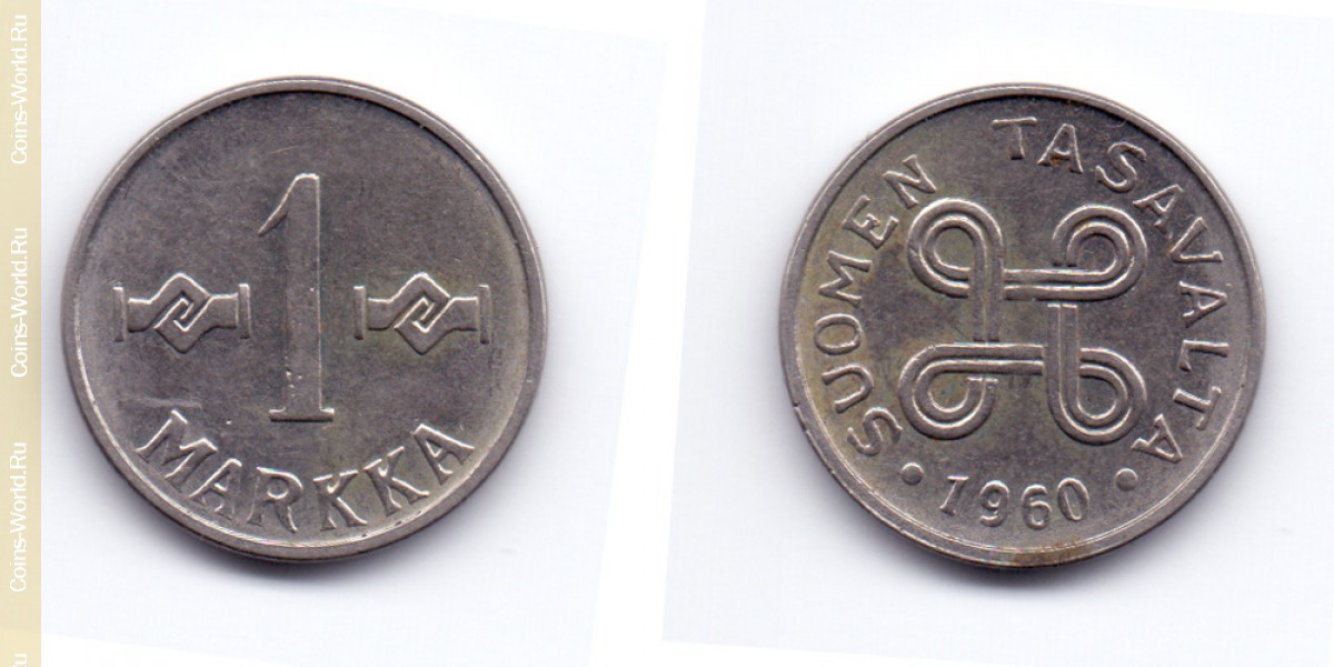 1 марка 1960 года Финляндия