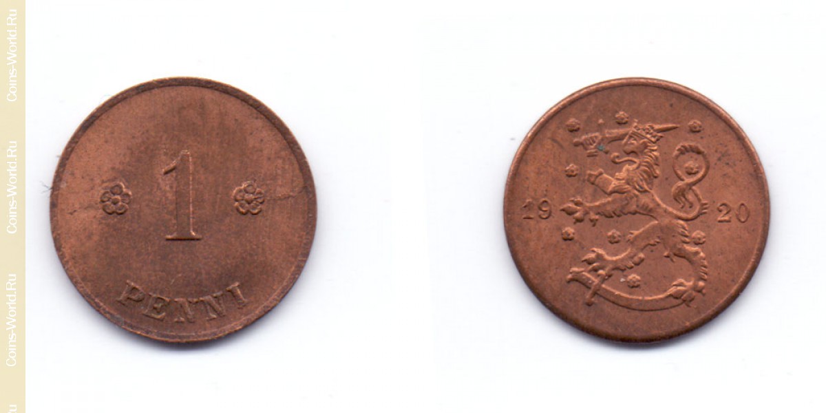 1 penni 1920, Finlândia