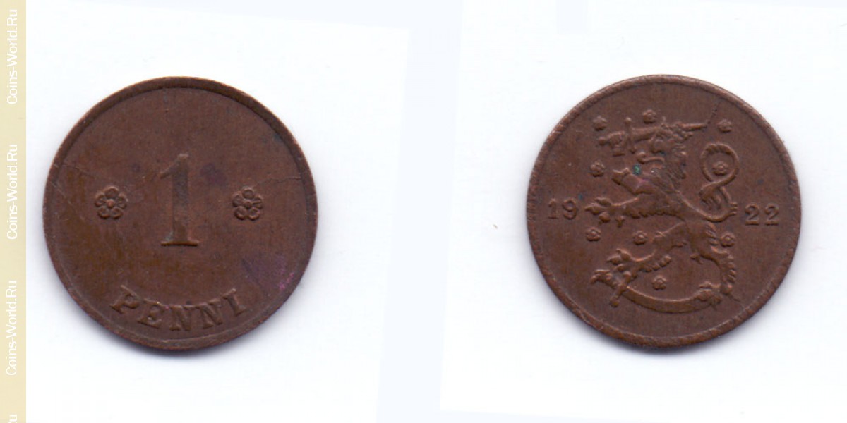 1 penni 1922 Finlândia