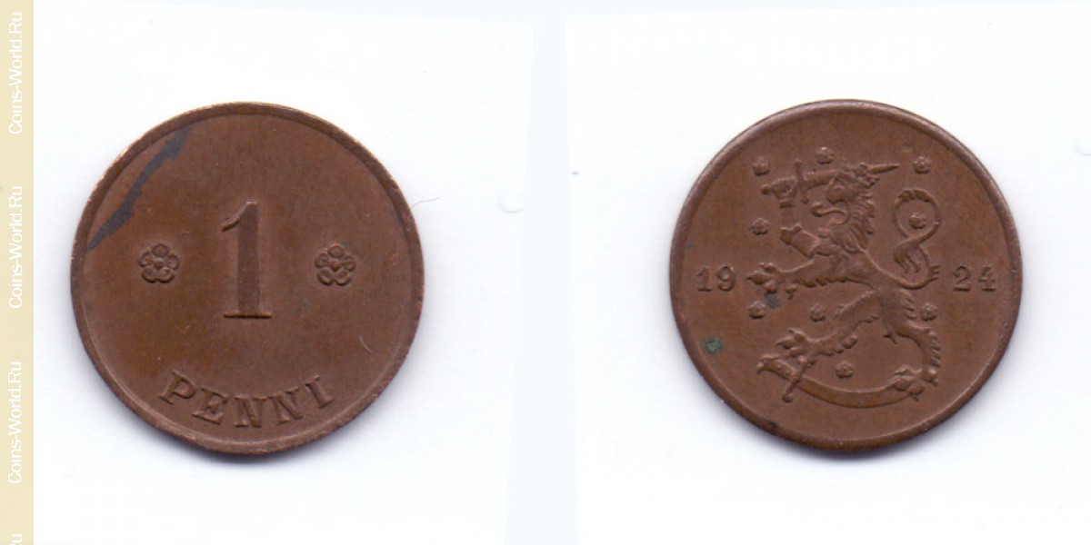 1 penni 1924, Finlândia