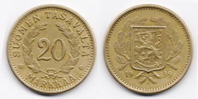 20 марок 1939 года