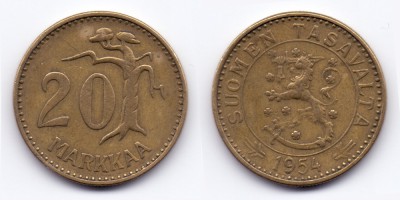20 марок 1954 года