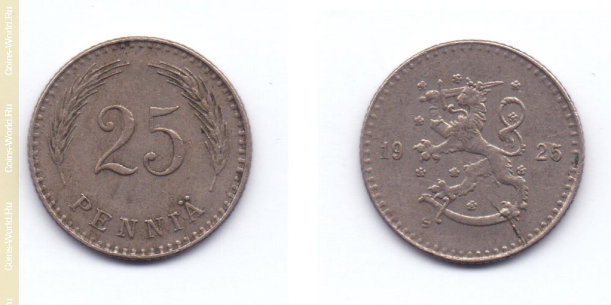 25 penniä 1925 Finlândia