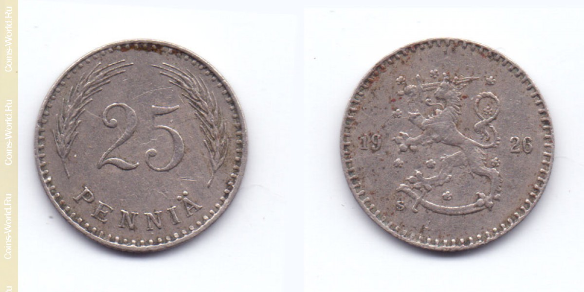 25 пенни 1926 года Финляндия