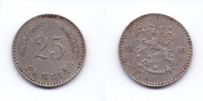 25 penniä 1926