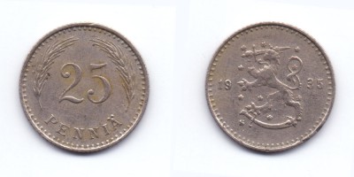 25 penniä 1935